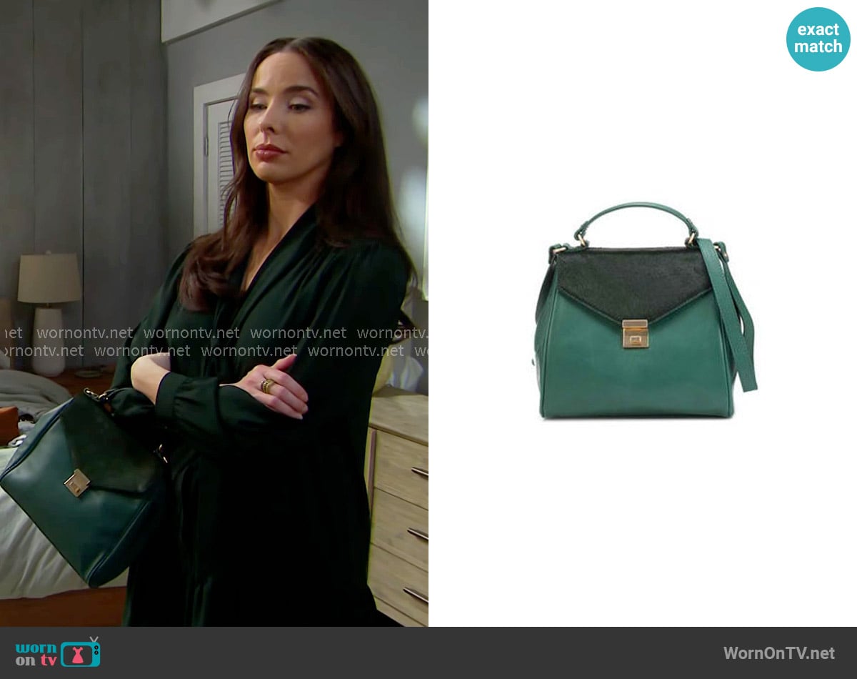 Zara City Bag With Flap worn by Ivy Forrester (Ashleigh Brewer) on The Bold and the Beautiful
