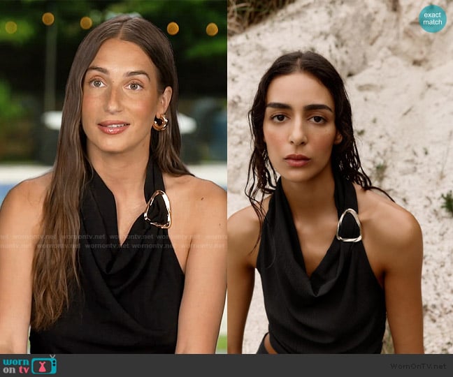 Zara Halter Top with Hardware worn by Amanda Batula on Summer House