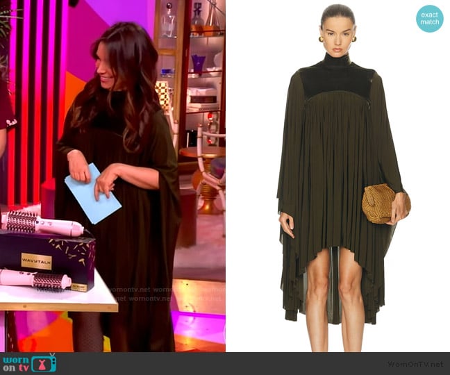 Zimmermann Memento high-neck pleated dress worn by Gretta Monahan on The View