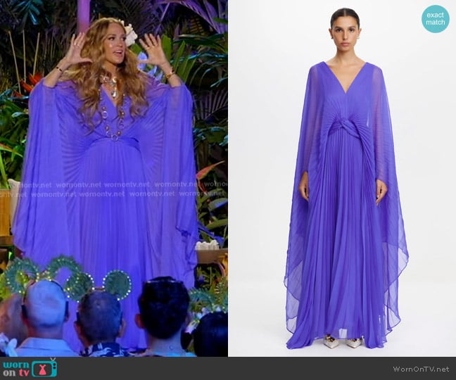 Acler Darnhill Maxi Dress in Azure Purple worn by Carrie Underwood on American Idol