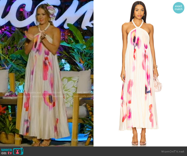 Acler Fixby Maxi Dress in Pearl Embrace worn by Carrie Underwood on American Idol