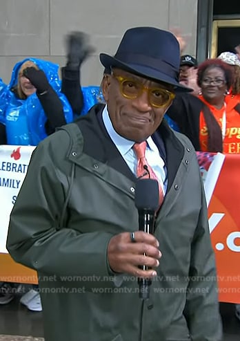 Al Roker’s dark green rain coat on Today