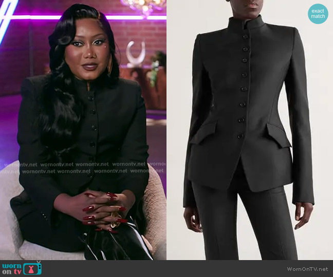Alexander McQueen Wool and Mohair-blend Blazer worn by Muni Long on The Voice