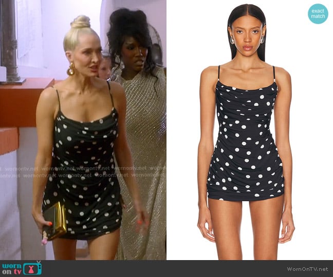 Alexandre Vauthier Polka Dot Mini Dress worn by Erika Jayne on The Real Housewives of Beverly Hills