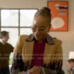 Amanda’s printed coat on Will Trent