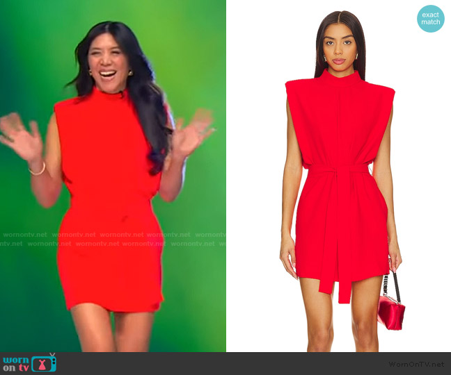 Amanda Uprichard Cleary Dress worn by Lisa Chun on Tamron Hall Show