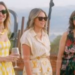 Amanda’s irovy logo print dress on The Real Housewives of Beverly Hills