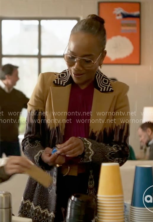 Amanda’s printed coat on Will Trent