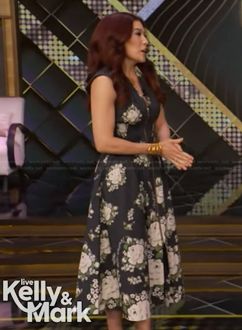 Amy’s floral print dress on Live with Kelly and Mark