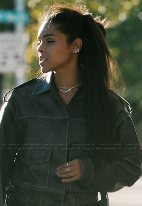 Andrea’s black leather jacket on Marshals
