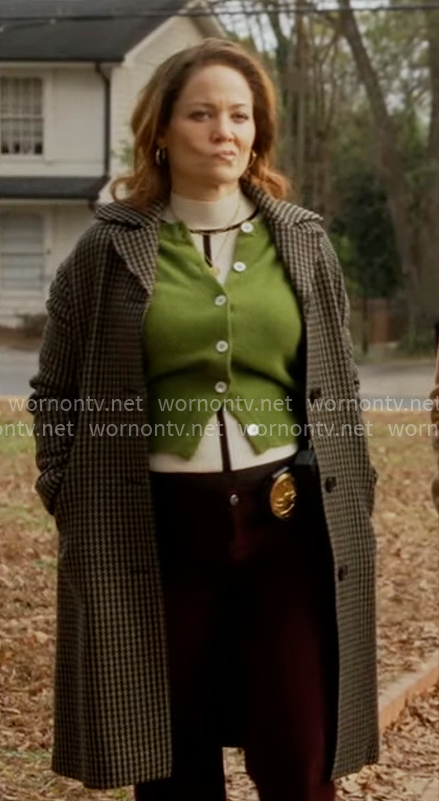 Angie’s houndstooth coat on Will Trent