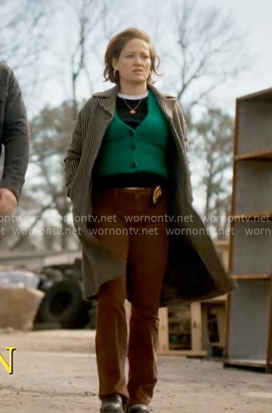 Angie’s houndstooth coat on Will Trent