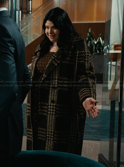 Annie’s black plaid coat on Matlock