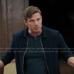 Link’s navy zip jacket on Greys Anatomy