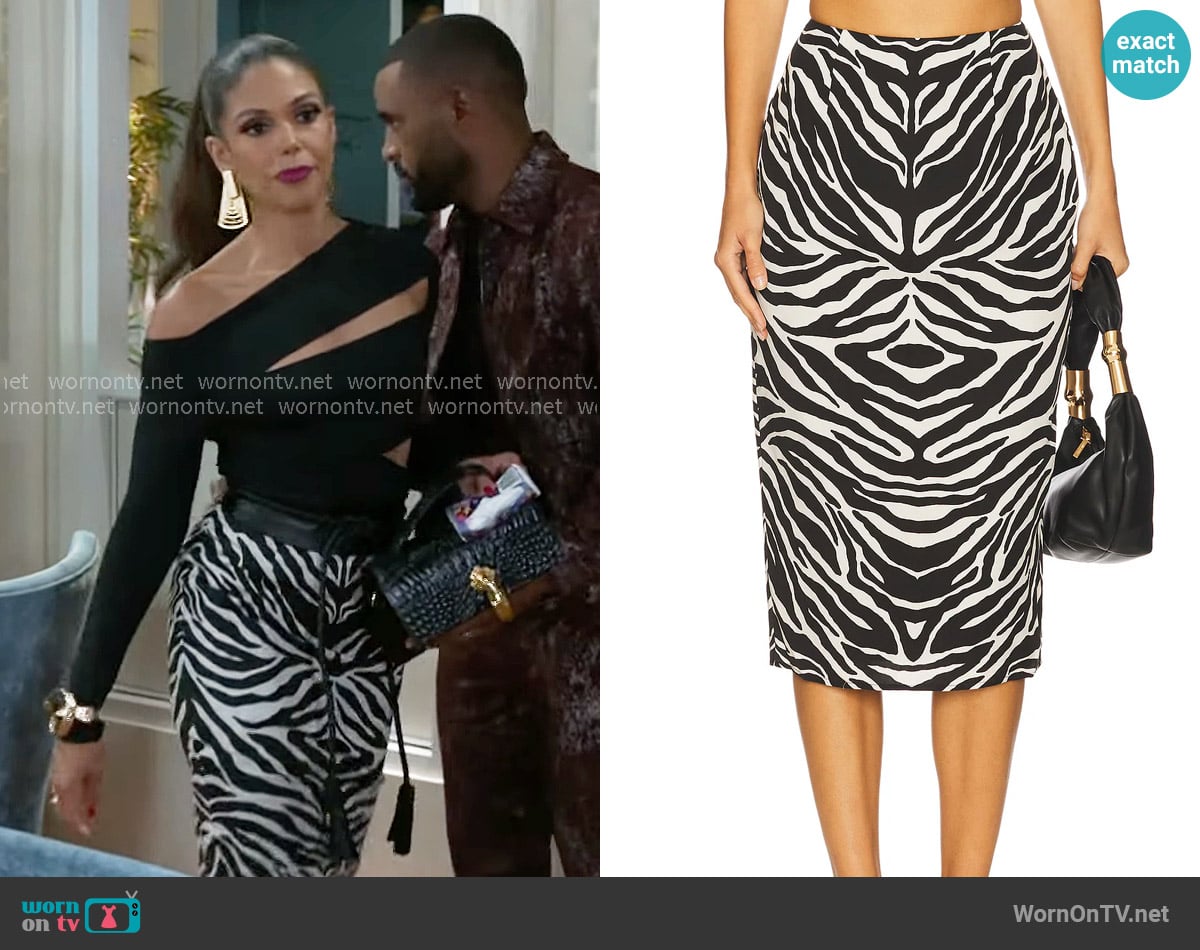 Auteur Studio Perle Skirt worn by Dani Dupree (Karla Mosley) on Beyond the Gates