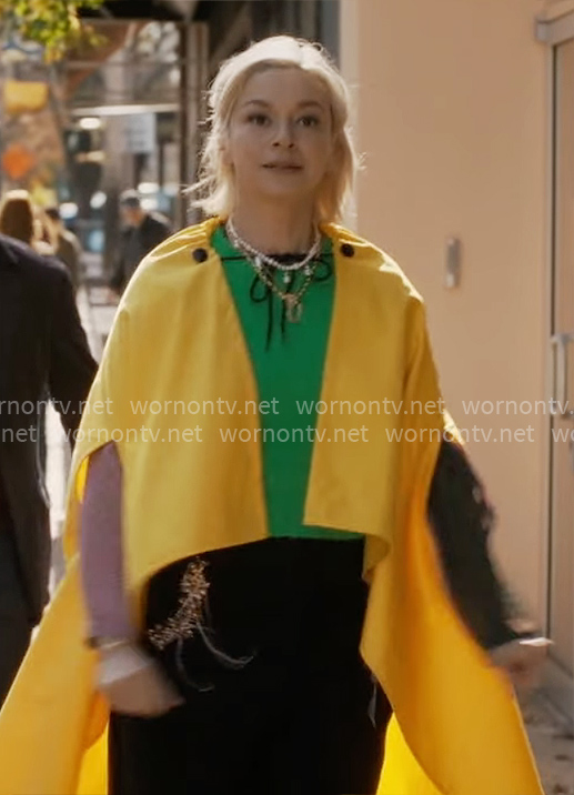 Ava’s yellow cape jacket on Will Trent