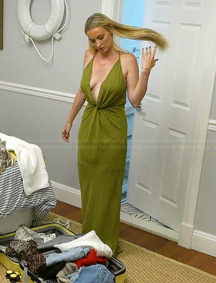 Bailey’s green twist front dress on Summer House