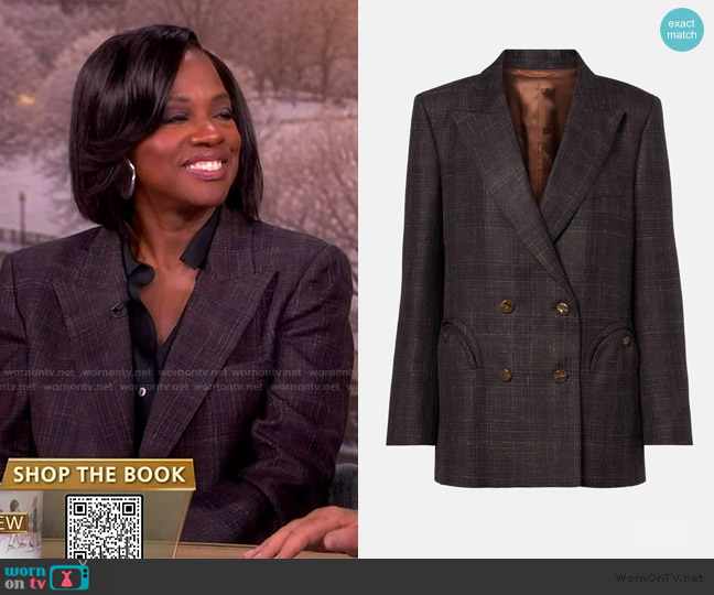 Blaze Milano Everynight wool silk and linen blazer worn by  Viola Davis on The View