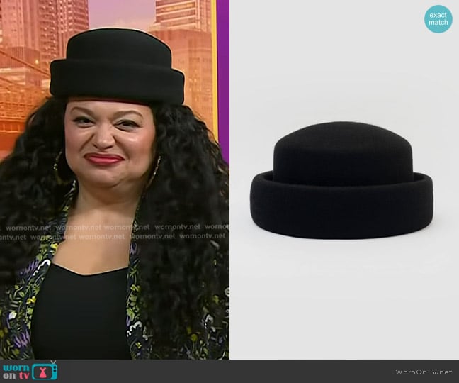 Born to Roam London Pillbox Hat in Black worn by Michelle Buteau on Today