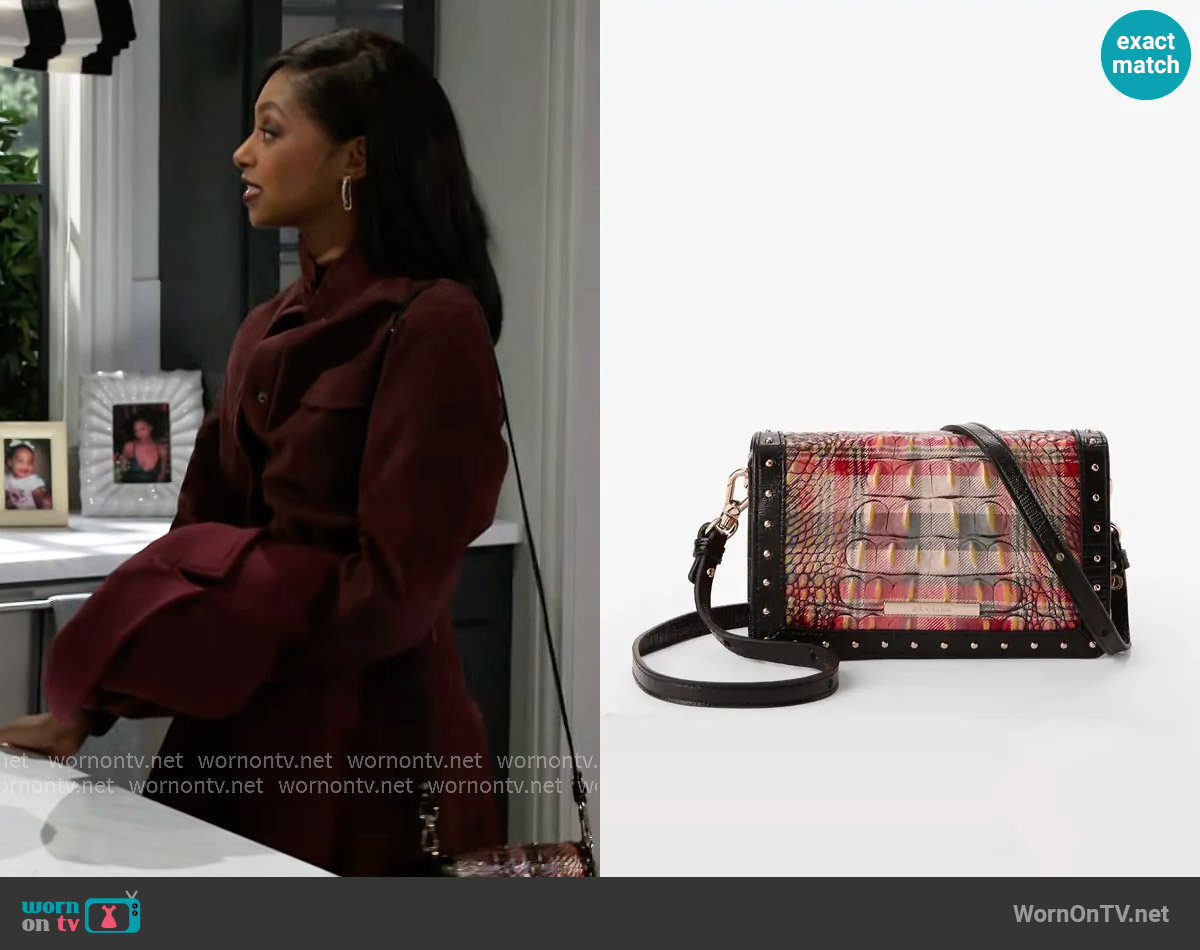 Brahmin Minuette Bag in Merryweather worn by Kat Richardson (Colby Muhammad) on Beyond the Gates