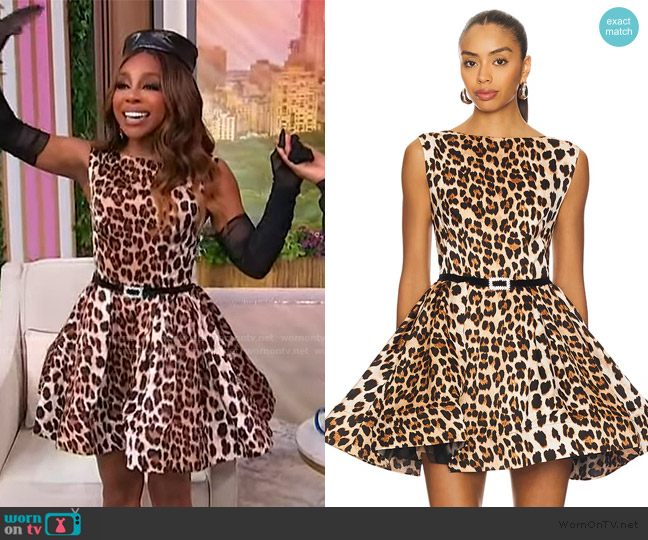 Bronx and Banco Luciana Leopard Mini Dress worn by Candiace Dillard Bassett on Sherri