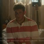 Buck’s red stripe rugby shirt on 9-1-1