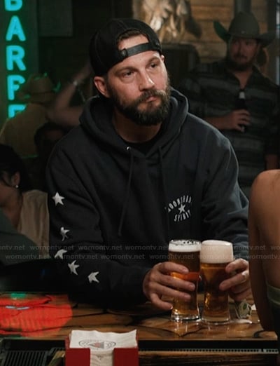 Cal’s black star sleeve hoodie on Marshals