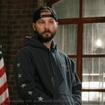 Cal’s black star sleeve hoodie on Marshals