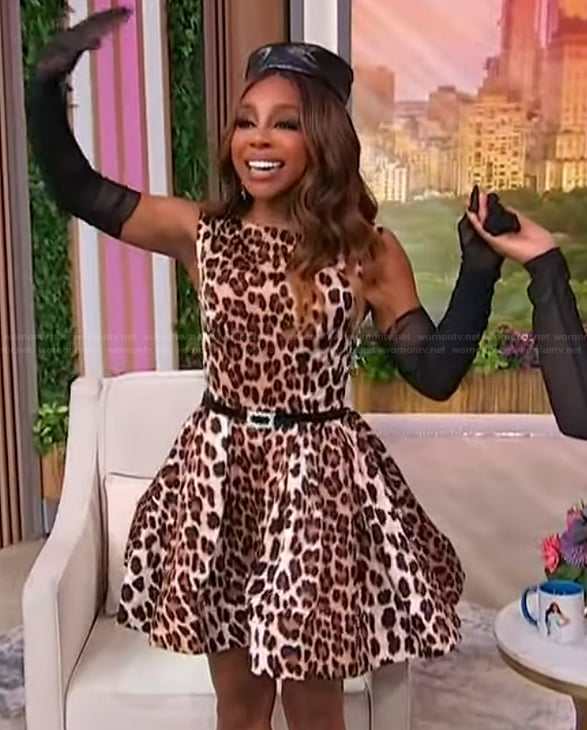 Candiace Dillard Bassett’s leopard print mini dress on Sherri