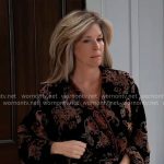 Carly’s printed robe on General Hospital