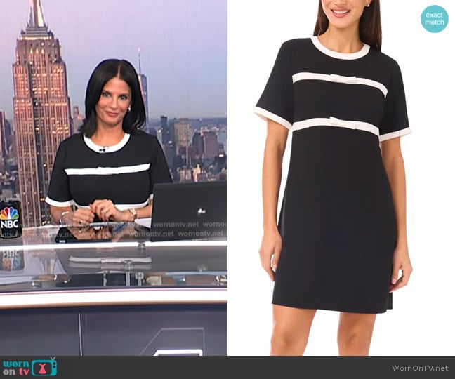 Darlene’s black bow stripe dress on Today