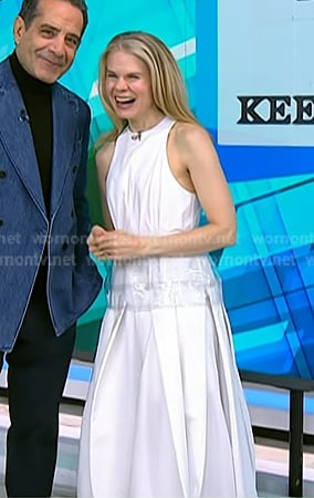 Celia Keenan-Bolger’s white pleated dress on Today