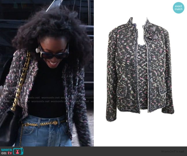 Chanel Vintage Tweed Jacket worn by Venita Aspen on Southern Charm