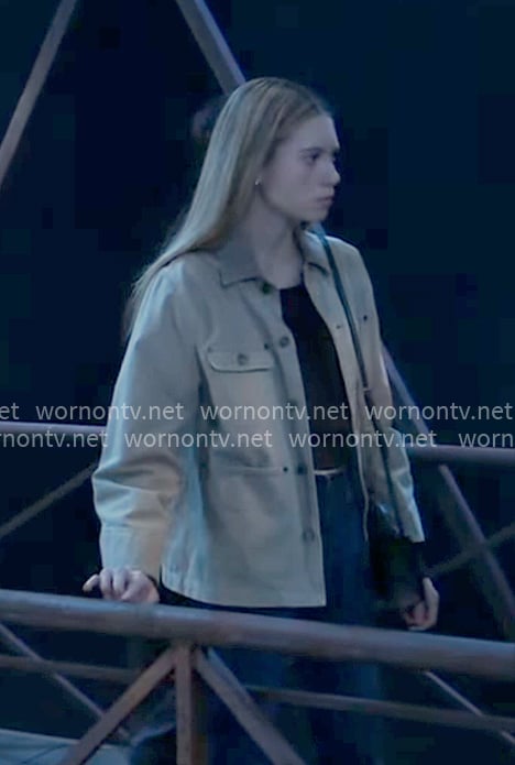 Charlotte’s khaki chore jacket on General Hospital