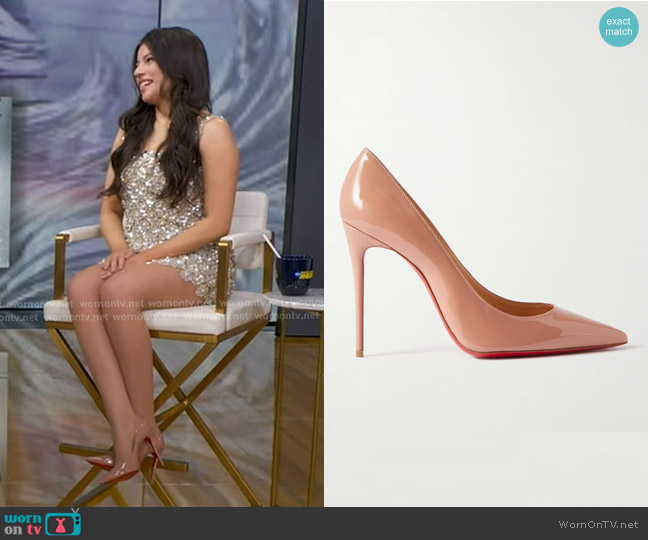 Christian Louboutin Kate 100 Patent Leather Pumps