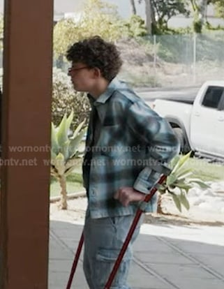 Christopher’s blue plaid shirt on 9-1-1