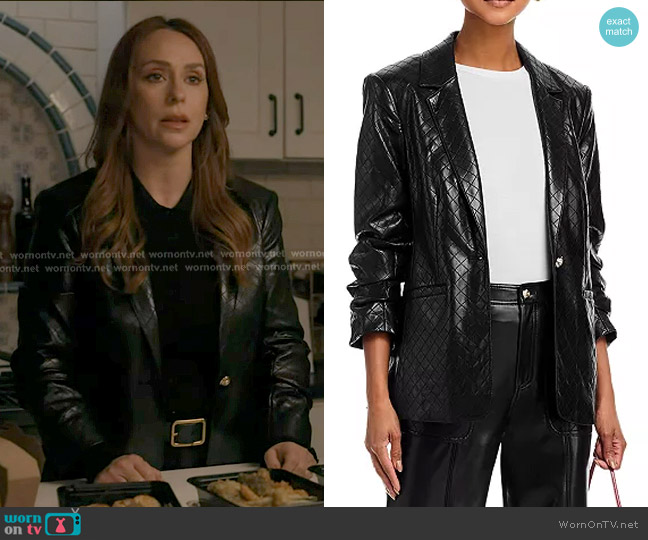 Cinq a Sept Quilted Khloe Blazer worn by Maddie Kendall (Jennifer Love Hewitt) on 9-1-1
