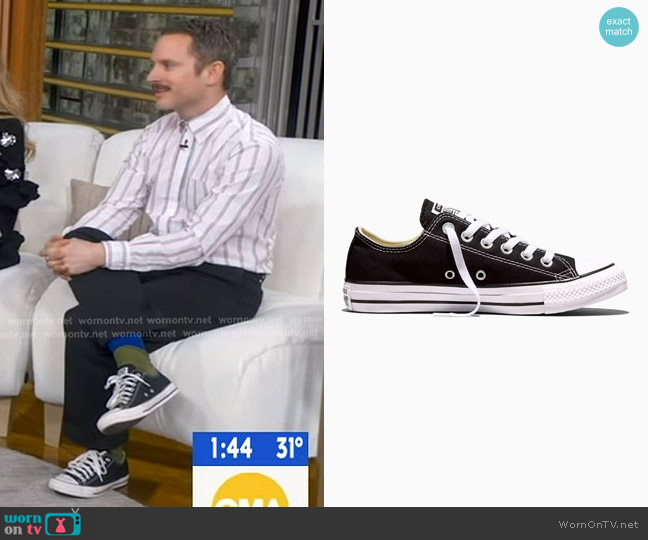 Converse Chuck Taylor All Star Canvas worn by Elijah Wood on Good Morning America