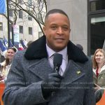 Craig’s grey herringbone peacoat on Today