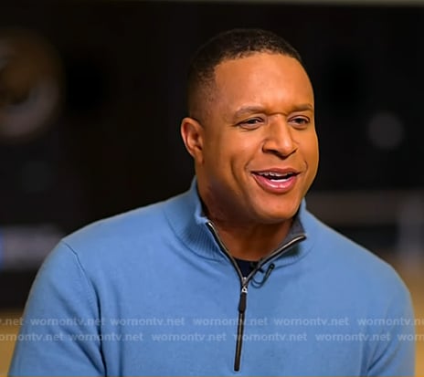 Craig’s blue quarter-zip sweater on Today