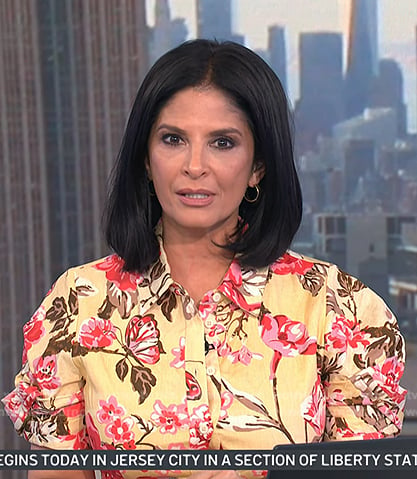 Darlene’s yellow floral shirtdress on Today