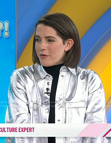 Daryl Carp’s metallic oversized shirt on Today