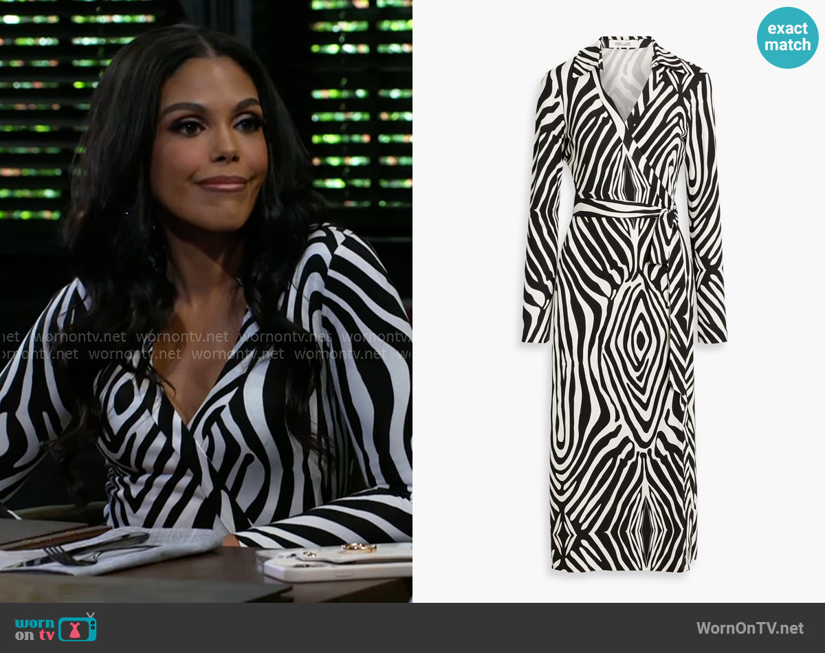 Diane von Furstenberg Abigail Dress worn by Dani Dupree (Karla Mosley) on Beyond the Gates