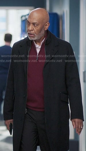 Dr. Richard Webber’s black coat on Greys Anatomy