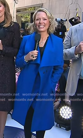 Dylan’s blue wrap coat on Today