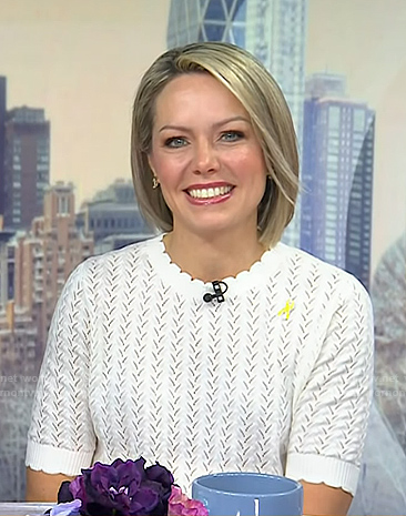 Dylan’s white pointelle top on Today