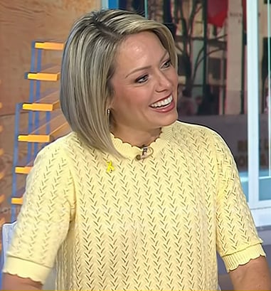 Dylan’s yellow pointelle top on Today