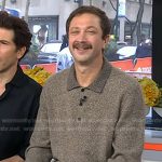 Ebon Moss-Bachrach’s brown knit polo sweater on Today