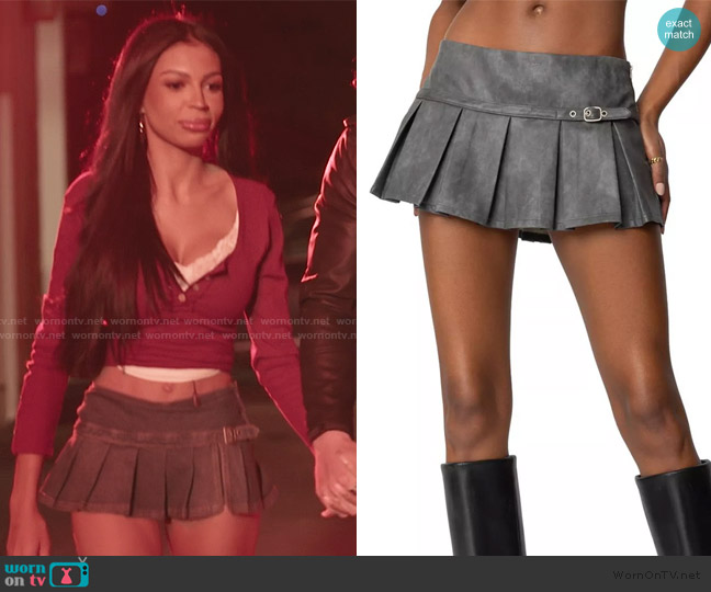 Edikted Billi Pleated Mini Skort worn by Layla Taylor on The Secret Lives of Mormon Wives