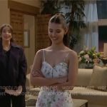 Electra’s white floral corset dress on The Bold and the Beautiful